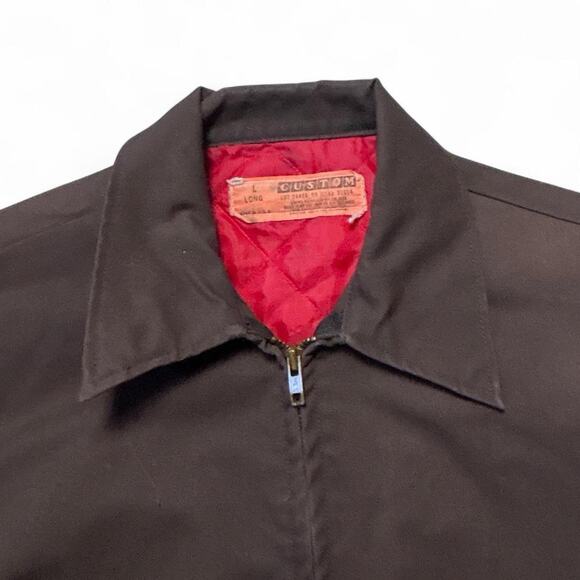 Custom Harley Davidson Patch 70s Vintage Canvas Quilt Lined Work Coat Jacket L - Picture 8 of 8